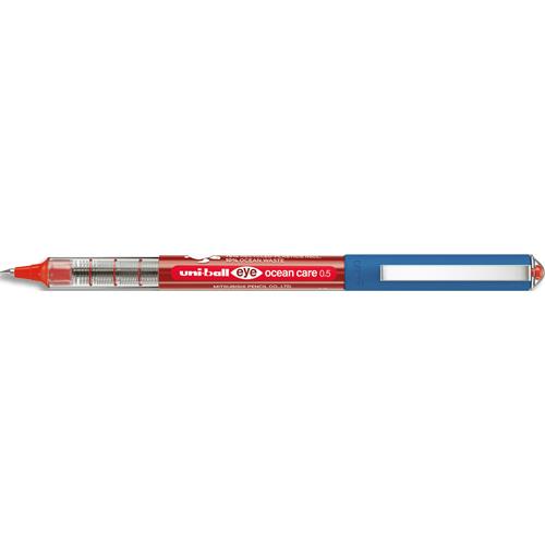 Roller encre liquide Eye Ocean Care Uni-Ball. Pointe mtal 0.7mm. Couleur vert
