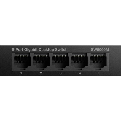 Switch rseau Strong 5 ports RJ45 gigabits, 15 kbytes jumbo frame, botier mtal