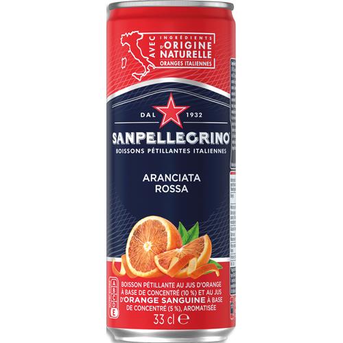 Aranciata Rossa 33 cl San Pellegrino, Boisson lgrement gazeuse oranges/oranges sanguines d'Italie