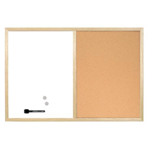 Tableau d'affichage Bi-Office en lige et blanc magntique effaable  sec 90x60cm MX07106010-906