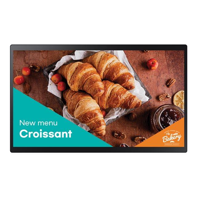 Samsung qb24c-t cran plat de signalisation numrique 61 cm (24") led wifi 250 cd/m full hd noir cran tactile intgr dans le processeur tizen 7.0 16/7