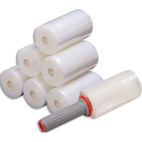 Lot de 24 bobinettes de film tirable 23 micron 125 mm x 150 m avec poigne offerte