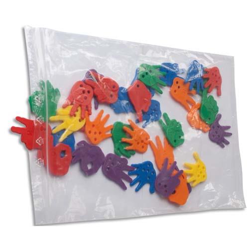 Lot de 100 sachets plastique Ecoclip neutre en PEBD 50 microns 23 x 32 cm brochables