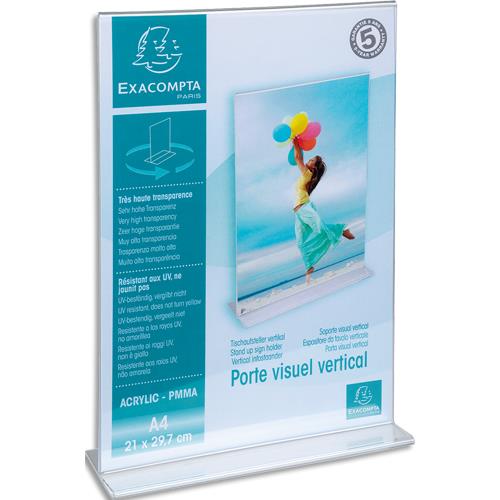 Porte-visuel Exacompta droit vertical format A4 - Cristal 84158D