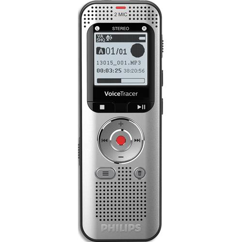 Philips voice tracer dvt2015 dictaphone mmoire interne + carte mmoire argent