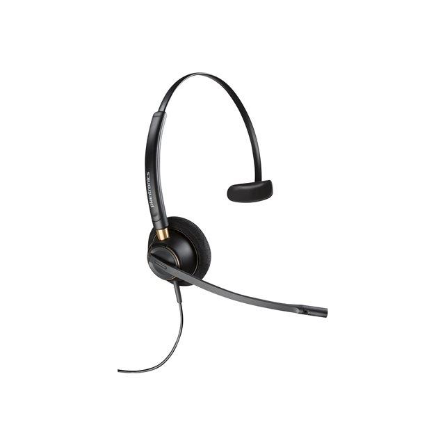 Poly EncorePro HW510 - EncorePro 500 series - micro-casque - sur-oreille - filaire - jack 3,5mm - noir - Certifi pour Skype for Business, certifi UC