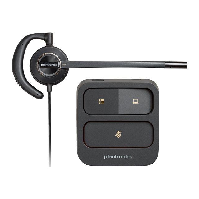 Poly EncorePro 530 - EncorePro 500 series - micro-casque - intra-auriculaire - filaire - Quick Disconnect - noir - Certifi pour Skype for Business, certifi UC