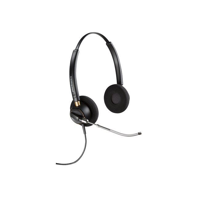 Poly EncorePro 520V - EncorePro 500 series - micro-casque - sur-oreille - filaire - jack 3,5mm - noir - Certifi pour Skype for Business, certifi UC