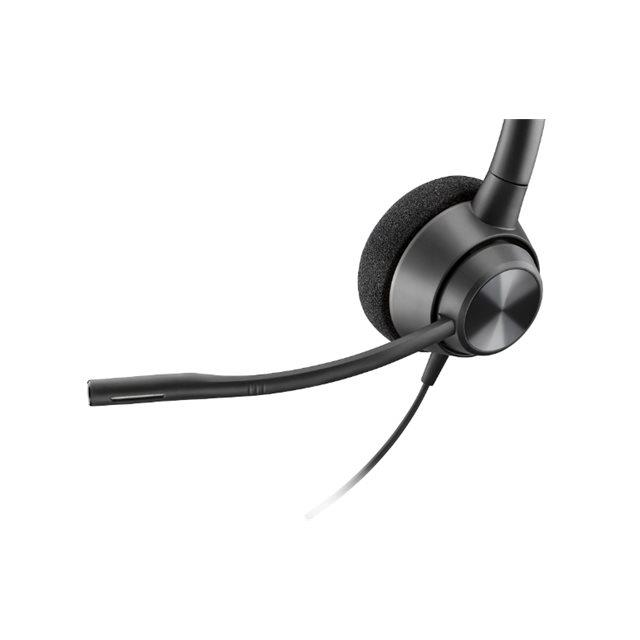 Poly EncorePro 320 - EncorePro 300 series - micro-casque - sur-oreille - filaire - USB-C - noir - Conformit TAA - Works With Chromebook Certified
