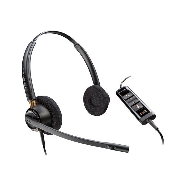 Poly EncorePro 320 - EncorePro 300 series - micro-casque - sur-oreille - filaire - USB-C - noir - Certifi pour Microsoft Teams