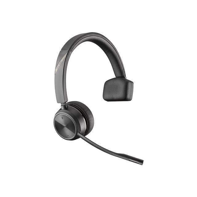 Poly Savi 7210 Office - Savi 7200 Series - micro-casque - sur-oreille - DECT - sans fil - noir