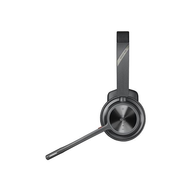 Poly Voyager 4310 - Micro-casque - sur-oreille - Bluetooth - sans fil, filaire - USB-C - noir - Certifi pour Microsoft Teams
