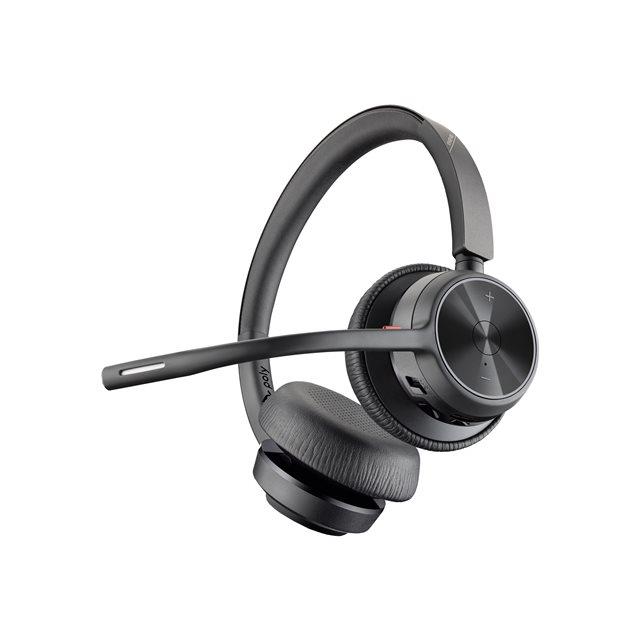 Poly Voyager 4320 - Voyager 4300 UC series - micro-casque - sur-oreille - Bluetooth - sans fil, filaire - USB-C - noir - certifi Zoom