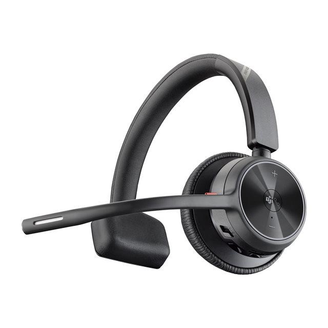 Poly Voyager 4310 - Voyager 4300 UC series - micro-casque - sur-oreille - Bluetooth - sans fil, filaire - USB-C - noir - Certifi pour Microsoft Teams