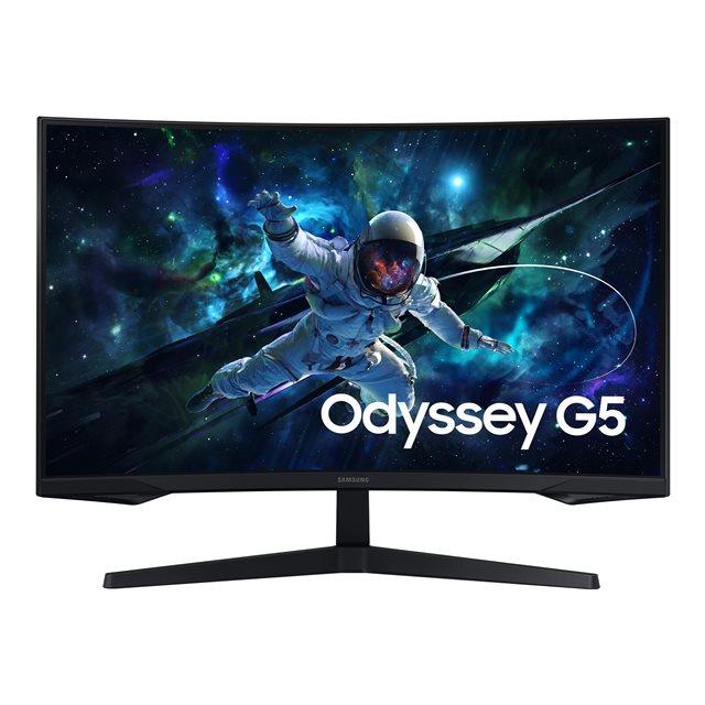 Samsung Odyssey G5 S32CG552EU - G55C Series - cran LED - jeux - incurv - 32" - 2560 x 1440 QHD @ 165 Hz - VA - 300 cd/m - 2500:1 - HDR10 - 1 ms - HDMI, DisplayPort - noir