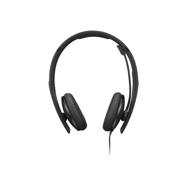 Lenovo - Micro-casque - sur-oreille - filaire - USB-C - noir - certifi Zoom