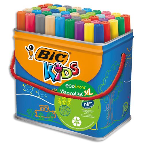 Baril de 48 feutres de coloriage Visacolor - coloris assortis - pointe extra large