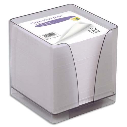 Bloc cube blanc Quo Vadis - 9 x 9 x 9 cm - 700 feuilles 90g encolles - label PEFC