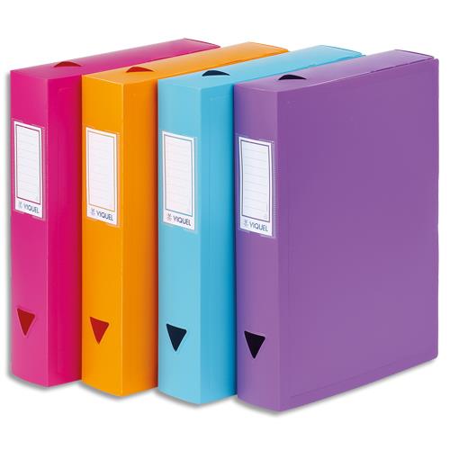 Boite de classement Classdoc en polypropylne 8/10me - dos 6 cm - coloris assortis