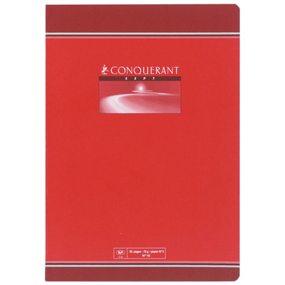 Cahier Conqurant 7 - 21 x 29,7 cm - reliure pique - petits carreaux - 96 pages - 70 g