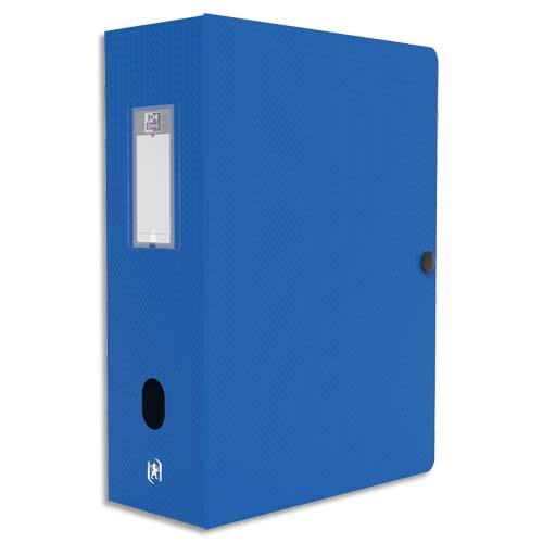 Bote de classement Memphis en polypropylne 7/10e - 24 x 32 cm - dos 10 cm - bleu