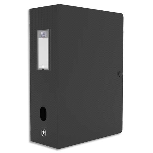 Bote de classement Memphis en polypropylne 7/10e - 24 x 32 cm - dos 10 cm - noir