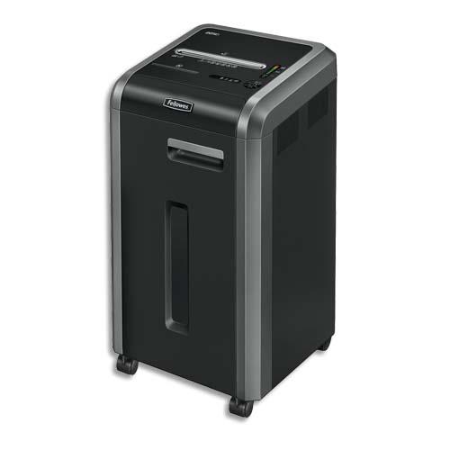 Fellowes powershred 225ci destructeur de papier destruction croise 24 cm noir, gris