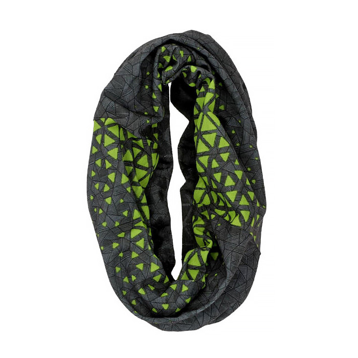 FISCHER Foulard multifonction, microfibre, anthracite/vert