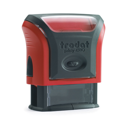 Tampon Trodat 4910 personnalisable - utilisation bureau - format 26x9 mm - rouge