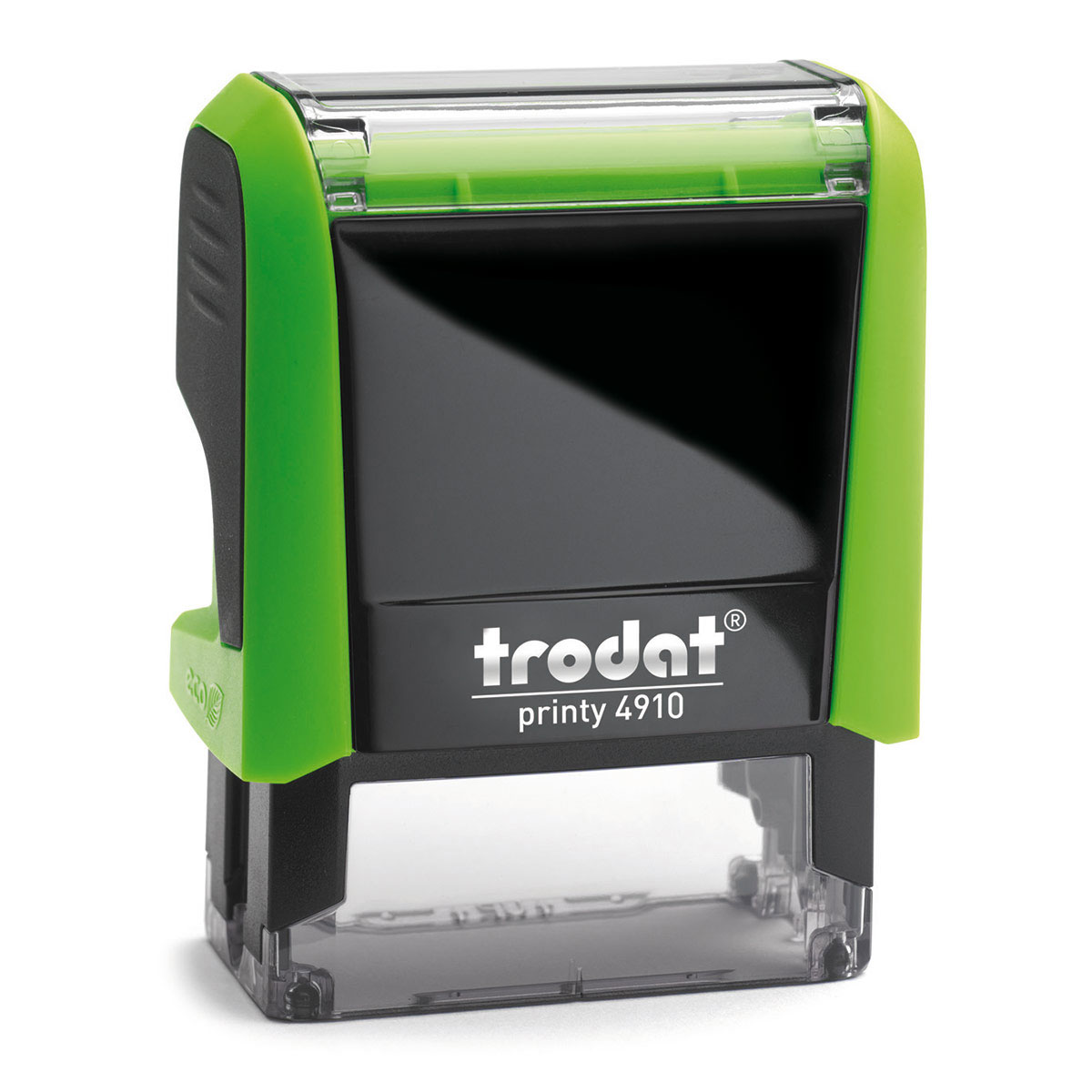 Tampon Trodat 4910 personnalisable - utilisation bureau - format 26x9 mm - vert