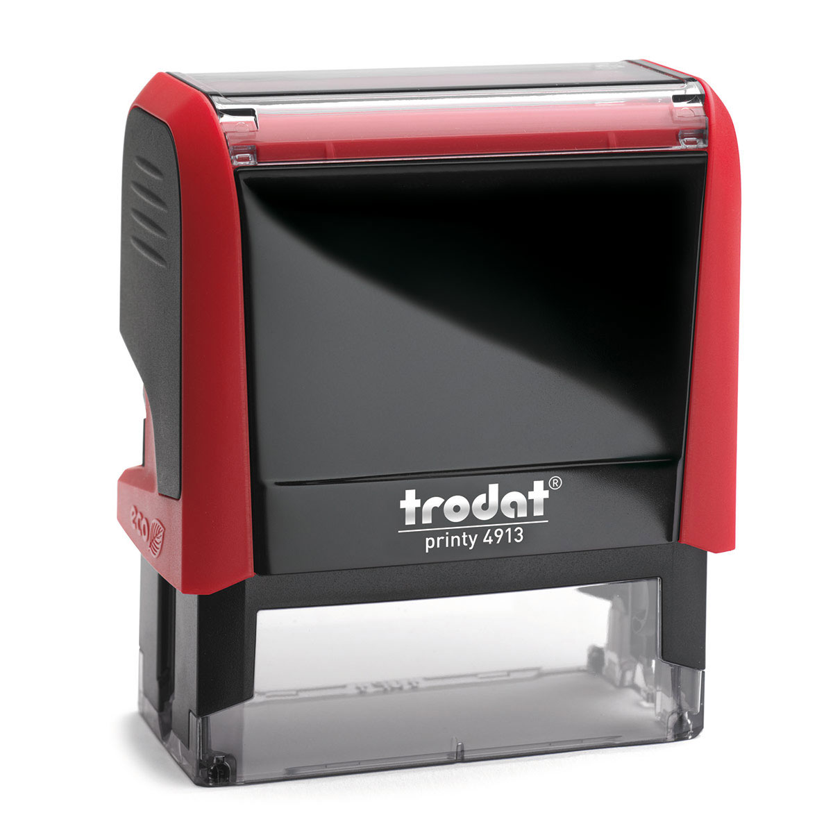 Tampon Trodat 4913 personnalisable - utilisation bureau - format 58X22 mm - rouge