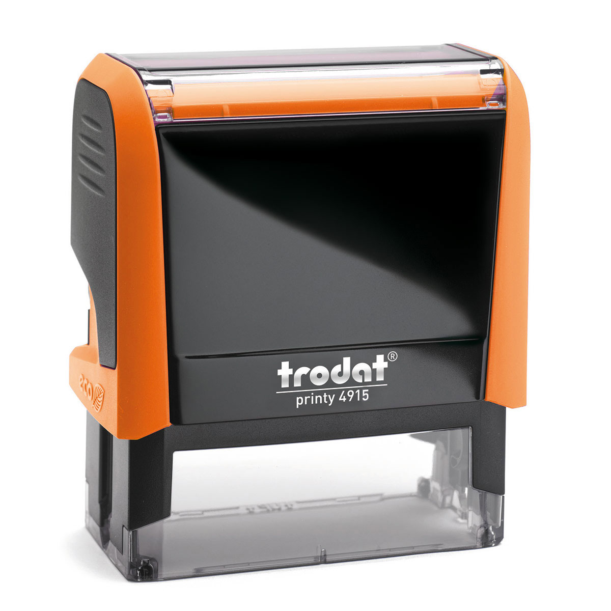 Tampon Trodat 4915 personnalisable - utilisation bureau - format 70X25 mm - orange
