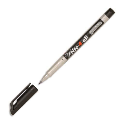 Stylo feutre encre permanente Stabilo Write 4 All - noire - pointe fine