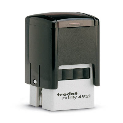 Tampon Trodat 4921 personnalisable - utilisation bureau - format 12x12 mm - noir