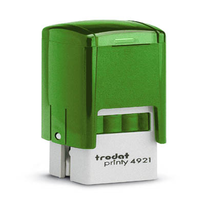 Tampon Trodat 4921 personnalisable - utilisation bureau - format 12x12 mm - menthe