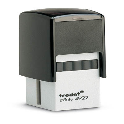 Tampon Trodat 4922 personnalisable - utilisation bureau - format 20x20 mm - noir