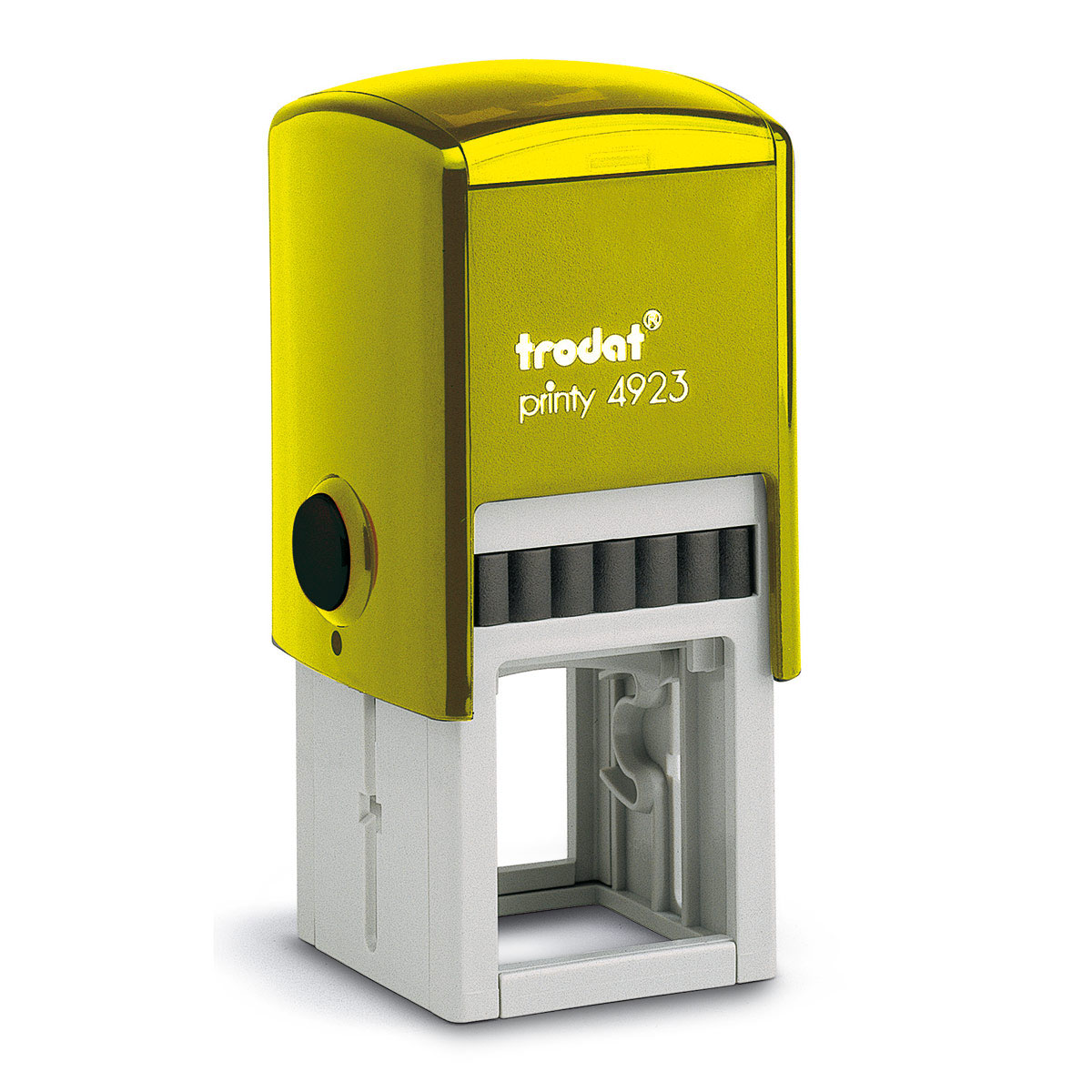 Tampon Trodat 4923 personnalisable - utilisation bureau - format 30x30 mm - jaune