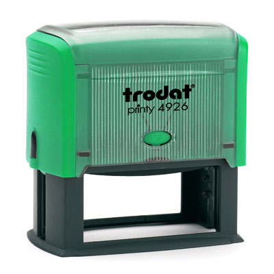 Tampon Trodat 4926 personnalisable - utilisation bureau - format 75X38 mm - menthe