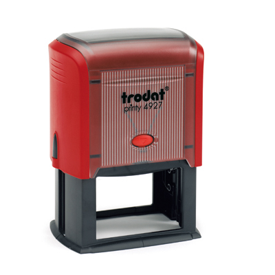 Tampon Trodat 4927 personnalisable - utilisation bureau - format 60X40 mm - rouge