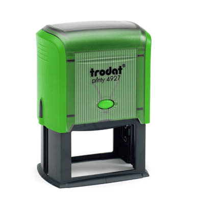 Tampon Trodat 4927 personnalisable - utilisation bureau - format 60X40 mm - menthe