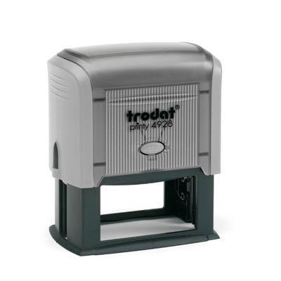 Tampon Trodat 4928 personnalisable - utilisation bureau - format 60X33 mm - gris