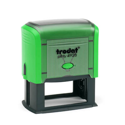Tampon Trodat 4928 personnalisable - utilisation bureau - format 60X33 mm - menthe