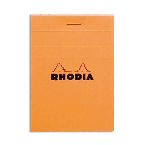 Bloc Rhodia n12 - Format 8.5 x 12 cm - Rglure 5x5 - 80 grammes - Couverture Orange