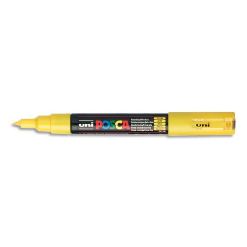 Marqueur peinture � l'eau Posca PC-1MC - pointe conique polyester extra-fine 1 mm - jaune