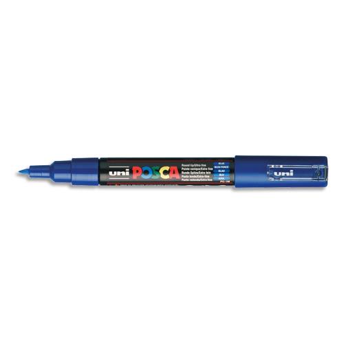 Marqueur peinture � l'eau Posca PC-1MC - pointe conique polyester extra-fine 1 mm - bleu fonc�