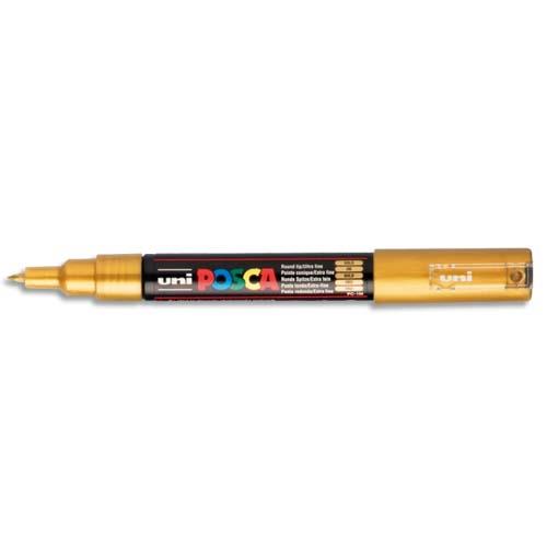 Marqueur peinture  l'eau Posca PC-1MC - pointe conique polyester extra-fine 1 mm - or