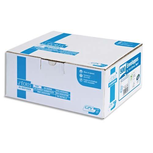 Enveloppes 162 x 229 mm GPV - extra blanches - fentre 45 x 100 mm - autoadhsives - 90 g - boite de 500