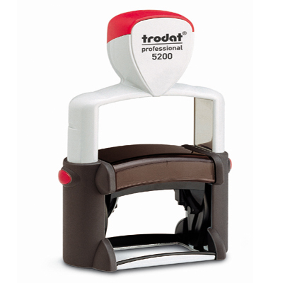 Tampon Trodat 5200 personnalisable - utilisation intensive - format 41x24 mm
