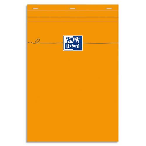 Bloc de direction agraf Oxford - 80 g - 21 x 32cm - 160 pages - couverture orange