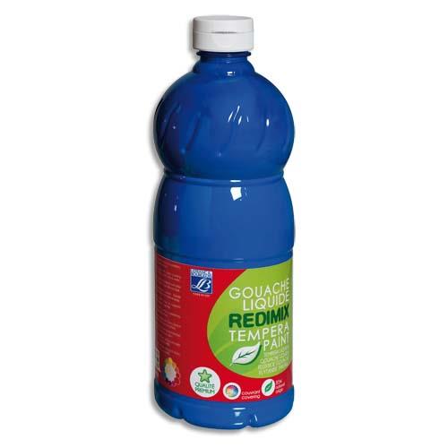 Gouache liquide - 1 litre - Color & Co - Bleu primaire Cyan Ecole
